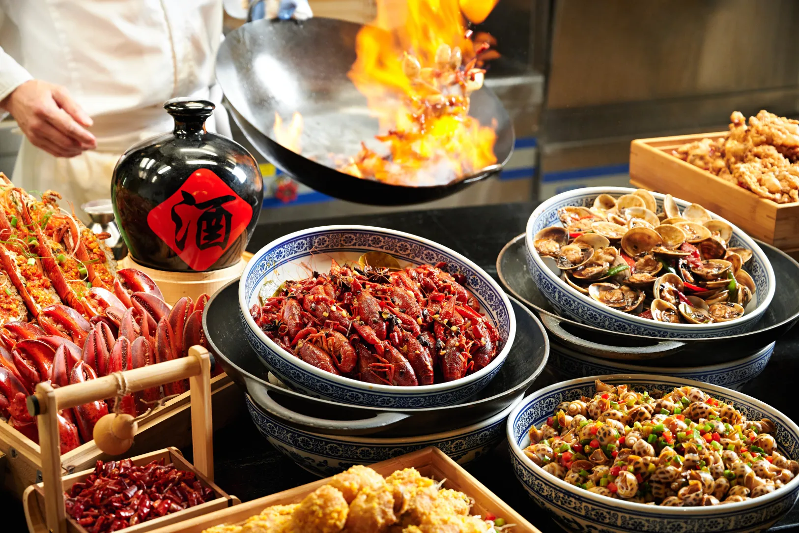 Chinese Wok-fried Seafood
